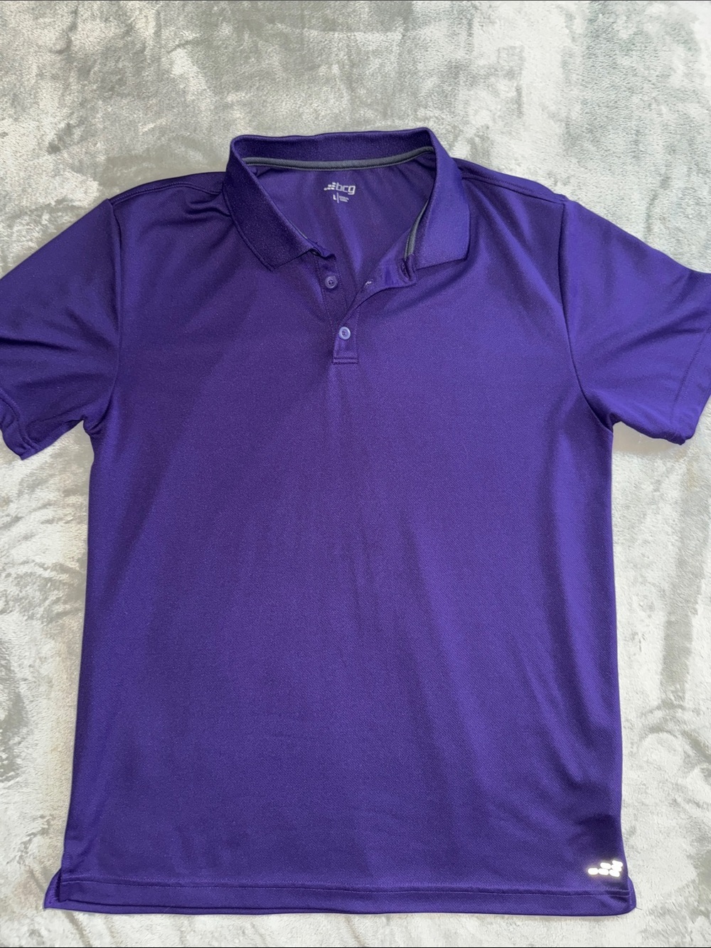 bcg Men's Purple Polo Shirt Short Sleeve